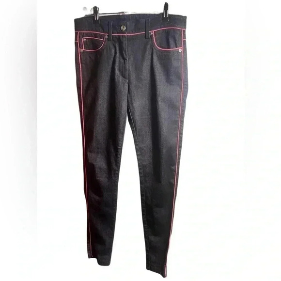 Authentic Moschino  x Barbie sexy straight leg designer day blue denim jean 6 - Picture 3 of 4